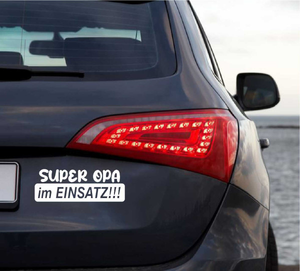 Aufkleber  - Super Opa im Einsatz